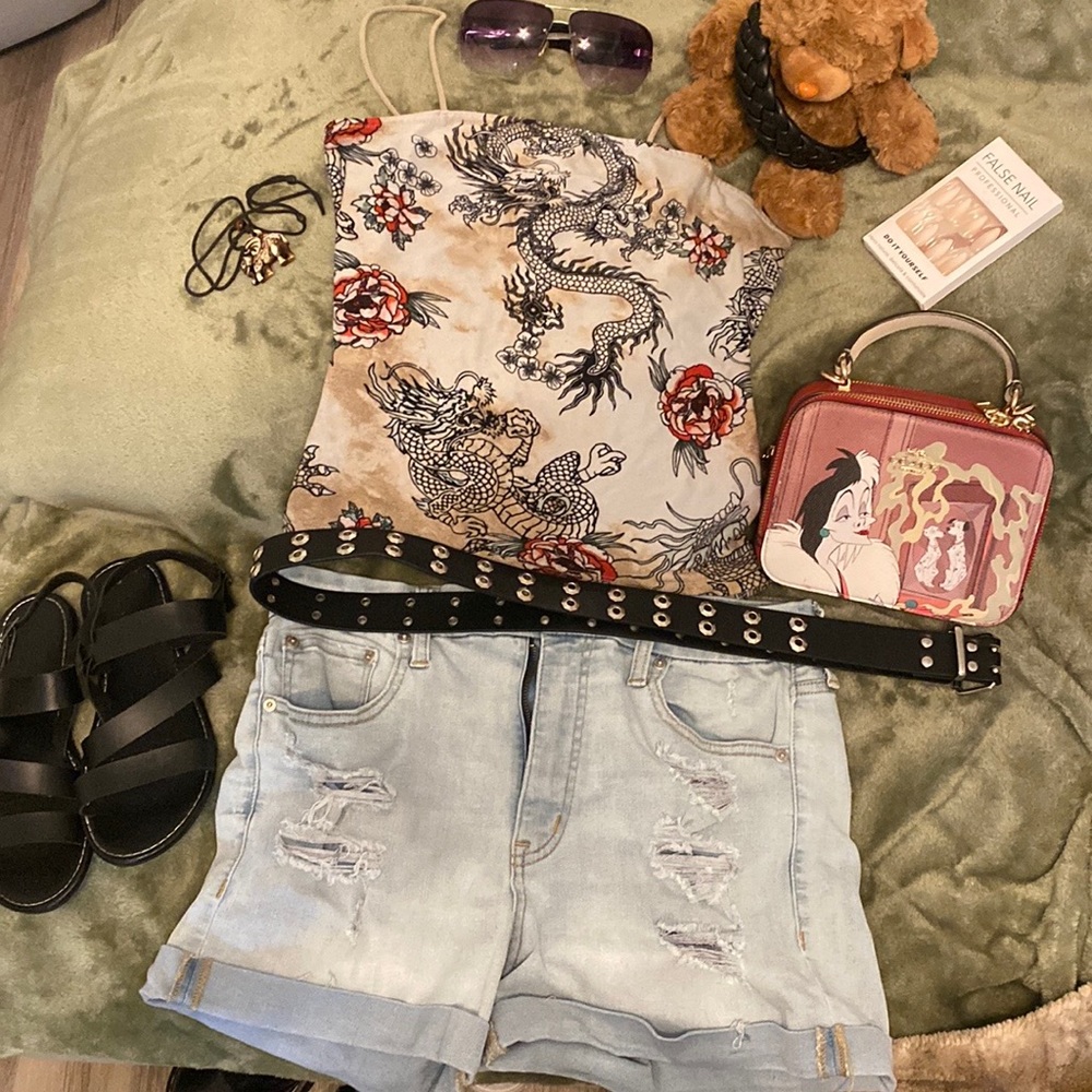 Aeropostale Size 12 Jean Curvy Midi Highrise Shorts